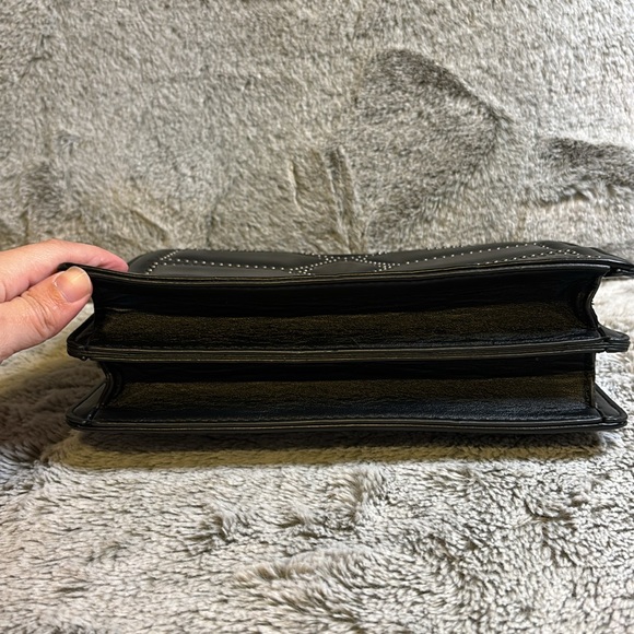 Studded Black Purse With Two Way Chain Strap - Picture 4 of 6